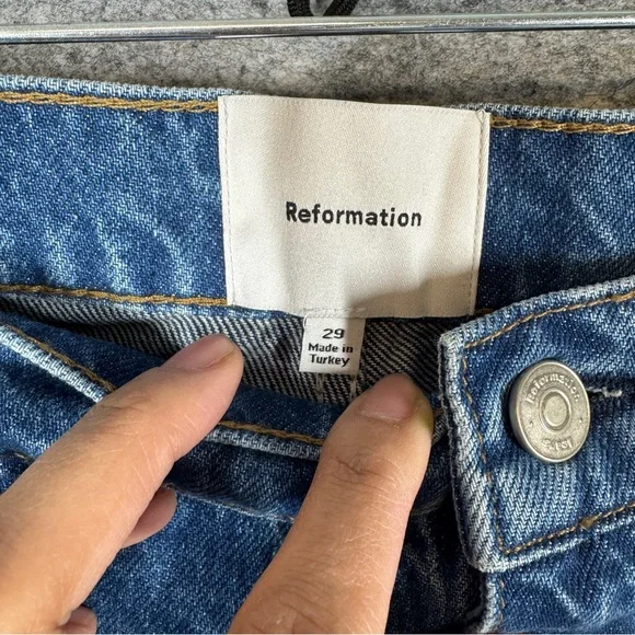 Reformation Diego Mid Rise Baggy Utility Carpenters Jeans Size 29 Revolve Anthro - Picture 6 of 16